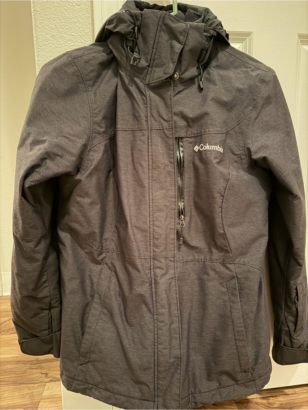 Columbia Women's Dark Gray Hooded Ski Jacket